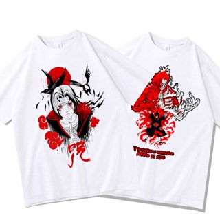 เสื้อยืดใหม่ Naruto Uchiha Itachi เสื้อยืดอะนิเมะพิมพ์มังงะ Harajuku สไตล์เสื้อยืดหลวมสบายๆเสื้อยืดสีขาว