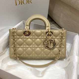 พรี​ ราคา10500 Dior D-joy หนังแท้ กระเป๋าถือ กระเป๋าสะพาย กระเป๋าสะพายไหล่26*6*14cm