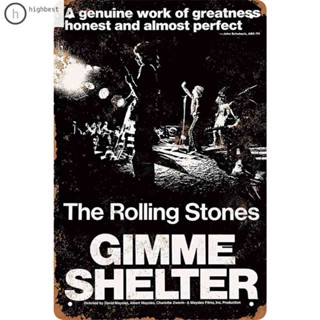 แผ่นป้ายโลหะดีบุก ลาย The Rolling Stones สําหรับผับ บาร์ คาเฟ่