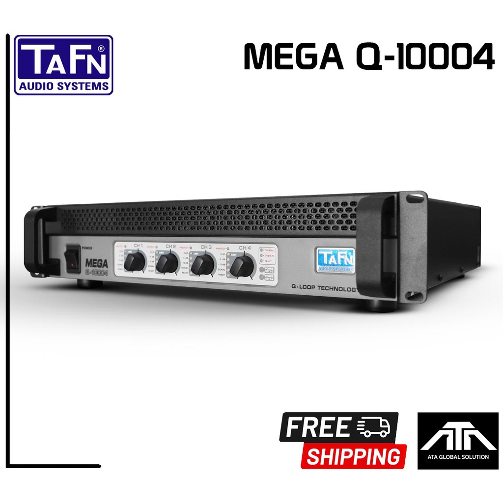 TAFN MEGA Q 10004 POWER AMP 4 CHANNEL เครื่องขยายเสียง เพาเวอร์แอมป์ พาวเวอร์ 4 ชาแนล เสียงขับแน่น ชัดเจน MEGA-Q-10004