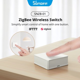 Sonoff SNZB-01 Zigbee สวิตช์อัจฉริยะไร้สาย แจ้งเตือนแบตเตอรี่ต่ํา ผ่านแอพ eWeLink รองรับ ZBBridge IFTTT