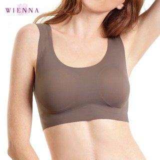 WIENNA BRA SKINOVATION DB35410 บราสวมหัว ไร้โครง สีน้ำตาลอ่อน สีม่วงควันบุหรี่