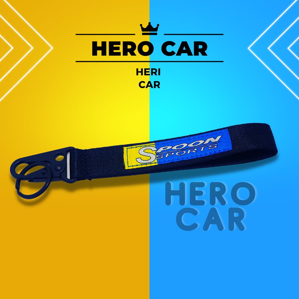 พวงกุญแจรถยนต์ พวงกุญแจรถมอไซค์ ลาย SPOON พวงกุญแจห้อยกางเกง