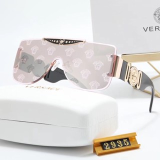 Versace แว่นตากันแดด ไร้ขอบ ครึ่งกรอบ สไตล์ฮิปฮอป คุณภาพสูง สําหรับผู้ชาย ผู้หญิง uv400