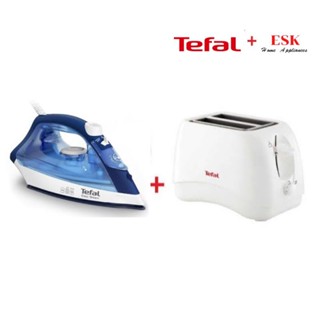 Tefal SET NY22_S02 เตารีดไอน้ำ รุ่น EASY STEAM FV1941+ เครื่องปิ้งขนมปัง รุ่น DELFINI TT1321 (รับประกันศูนย์ 2 ปี )