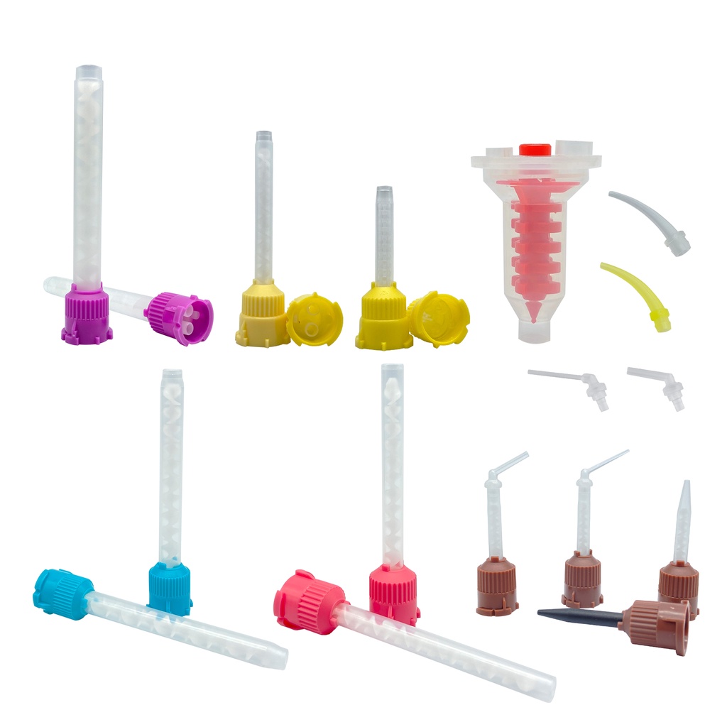 50pcs Dental Materials Dentistry Silicone Rubber Conveying Mixing Head Disposable Impression Nozzles