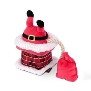 PLAY Clumsy Santa Claus ซานตาคลอสเงอะงะของเล่นตุ๊กตาสุนัข Plush Dog Toy