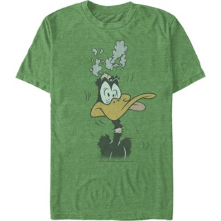 Daffy Duck Explosion Looney Tunes T-Shirt เสื้อเชิ้ตชาย เสื้อยืด cotton เสื้อยืดไม่ต้องรีด