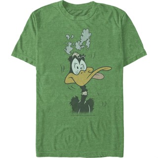 Daffy Duck Explosion Looney Tunes T-Shirt เสื้อเชิ้ตชาย เสื้อยืด cotton เสื้อยืดไม่ต้องรีด