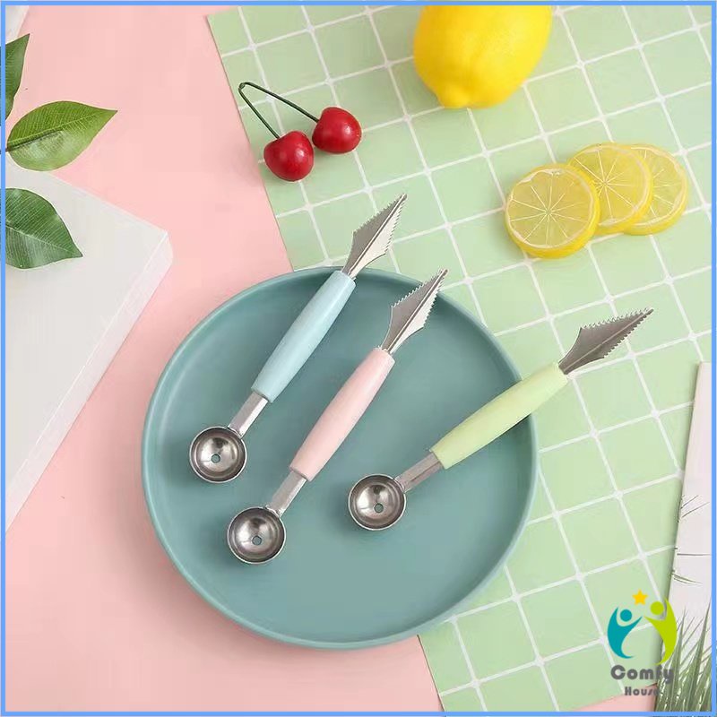 Comfy ที่ตักผลไม้ 2 in 1 แกะสลักผลไม้ fruit spoon