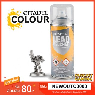 [Spray] Leadbelcher 400ml - Citadel Colour สีสเปรย์รองพื้น สีเงิน metallic finished