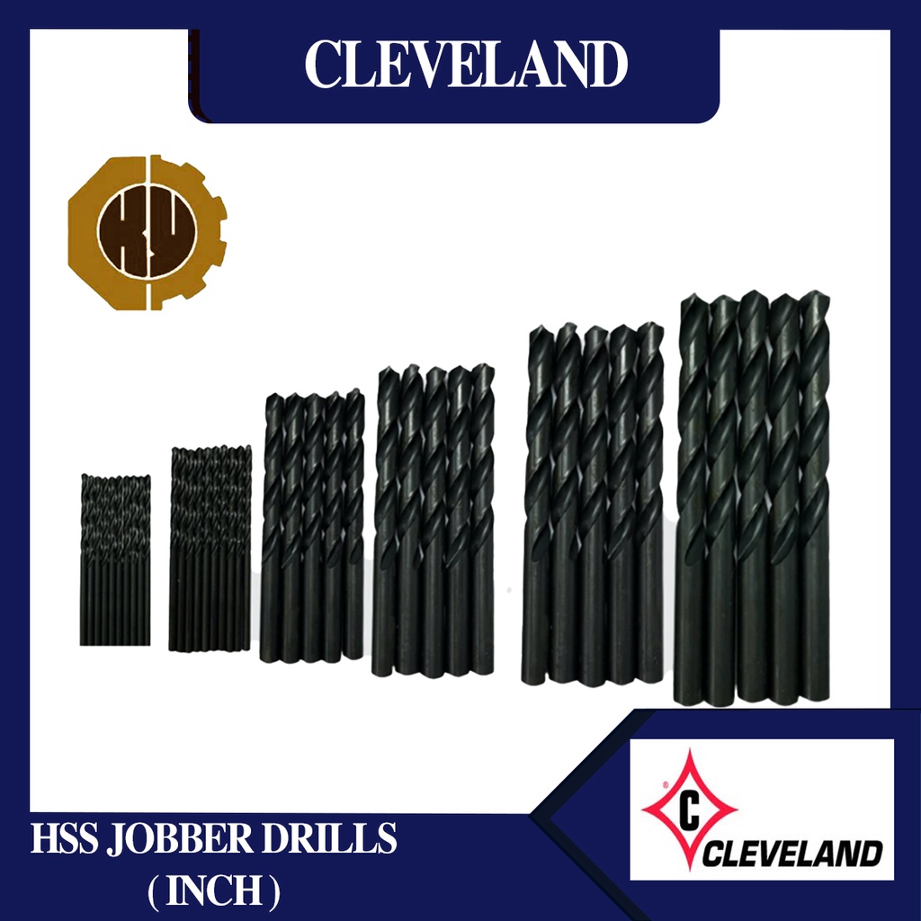 1/64 " - 25/64 " CLEVELAND HSS JOBBER DRILLS (INCH) / PC / สว่าน