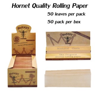 Hornet กระดาษกลิ้ง สีน้ําตาลธรรมชาติ 78 มม. 1 1/4 50 ชิ้น