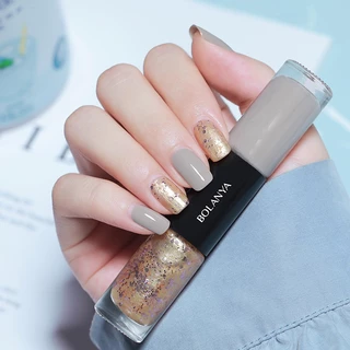 สีทาเล็บ 2in1 สีทาเล็บกึ่งเจล แห้งไว สีสวย สีทาเล็บเจล ยาทาเล็บลอกได้ น้ำยาทาเล็บ ยาทาเล็บ ไม่ต้องอบ