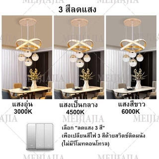โคมระย้าห้องรับประทานอาหารโคมไฟห้องนอนที่ทันสมัยตกแต่งแสงรอบโต๊ะอาหารบาร์โคมไฟไฟห้อง