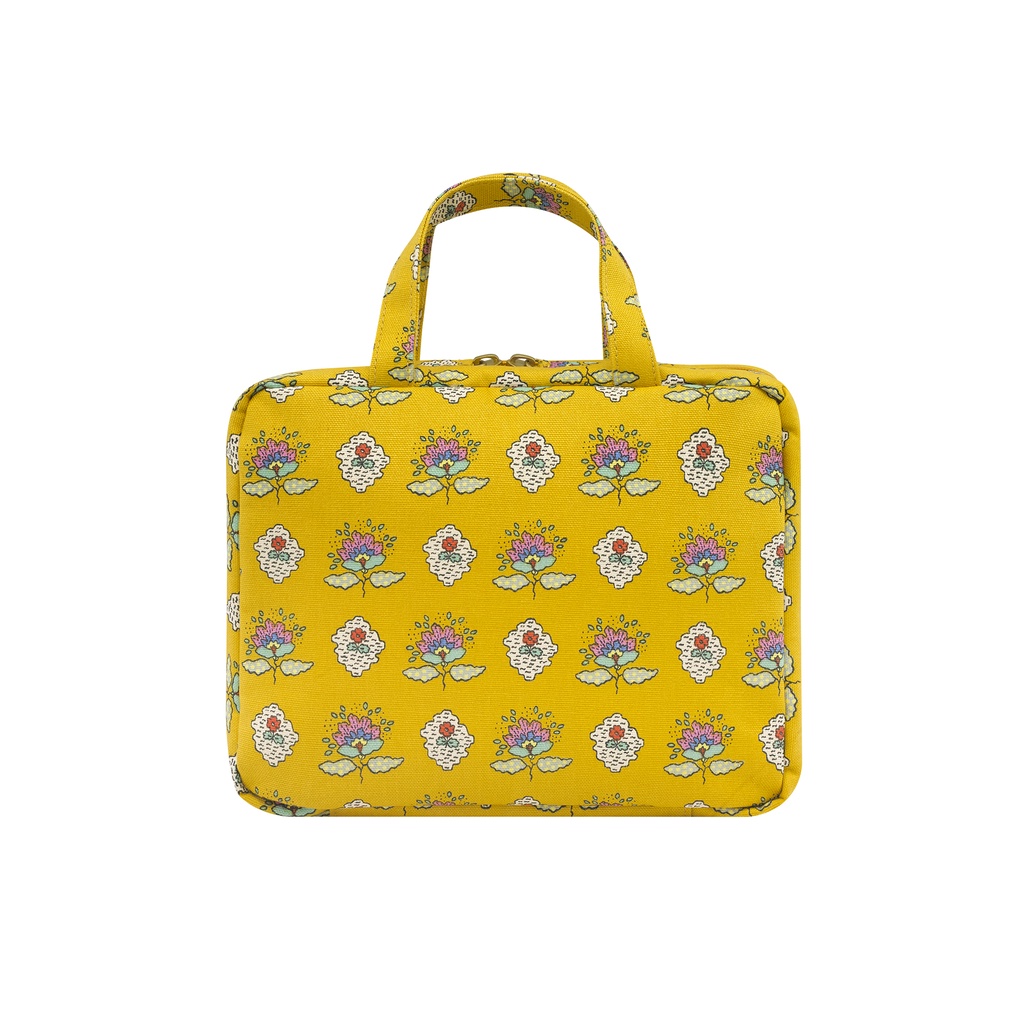 Cath Kidston Two Part Wash Bag Stamp Paisley Mustard Shopee Thailand