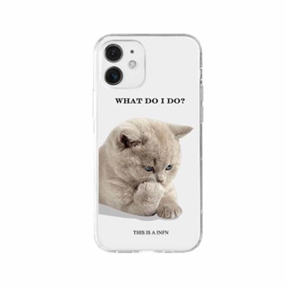 Melancholy Kitten for เคสไอโฟน iPhone 11 12 pro max เคส 14 plus 7 8 plus case 13 14 pro X Xr Xs Max cover TPU เคส นิ่ม