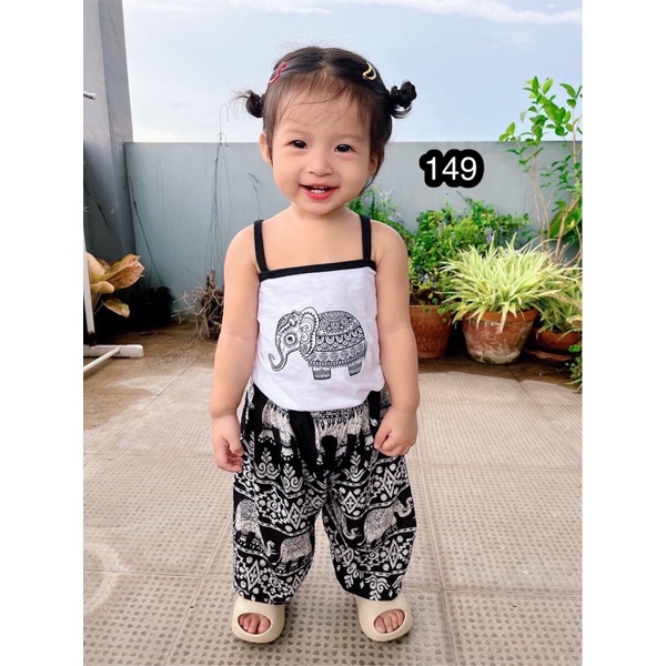 ชุดช้าง กางเกงคละลายช้าง+ เสื้อ