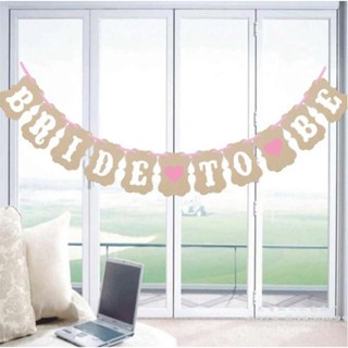 ธง BRIDE♥TO♥BE Paper Bunting Flag for Hen Party