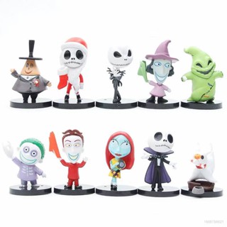 Ns3 ตุ๊กตาฟิกเกอร์ The Nightmare Before Christmas Jack Skellington 10 ชิ้น สําหรับเด็ก