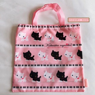 กระเป๋า San-X All Stars Eco Bag แบบ Kutusita Nyanko ขนาด 29 x 29 ซม. เป็นผ้าร่มบาง