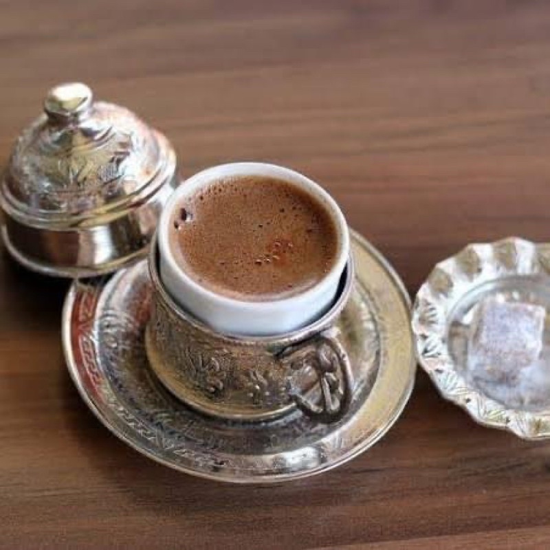 ชุดแก้วกาแฟกาตุรกี จากตุรกีใส่กาแฟข้างในเป็นเซรามิก Porelain