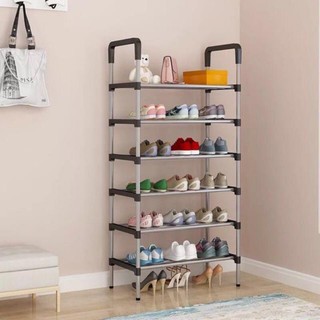 6 Layer shoe rack/ Tier Colored Stainless Steel Stackable Shoes Organizer Storage Stand