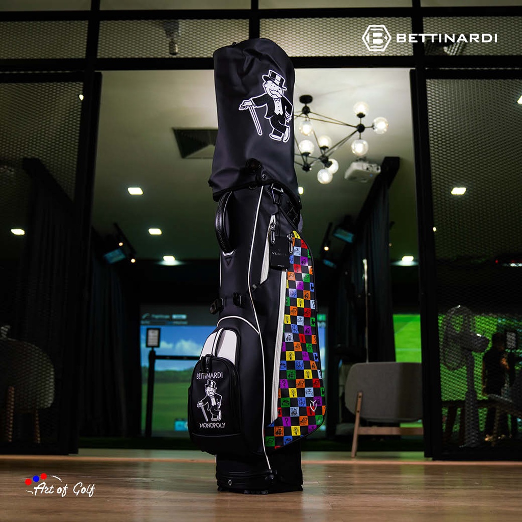 ถุงกอล์ฟ Bettinardi x Monopoly Game Pieces Vessel VLS Stand Bag (Black/Multi-Color) สินค้าใหม่ แท้ 1
