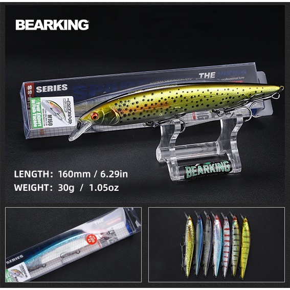 Bearking เหยื่อตกปลาทังสเตน 160 มม. 30 กรัม