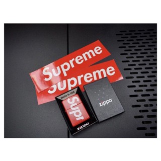 ไฟเเช็ค zippo supreme ของเเท้ 💯%