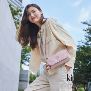 👛กระเป๋าสะพาย  Kipling Vecka Strap Shoulder Bag สีชมพู สวยมากก