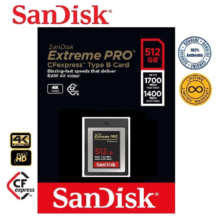 SanDisk 512GB Extreme Pro CFexpress