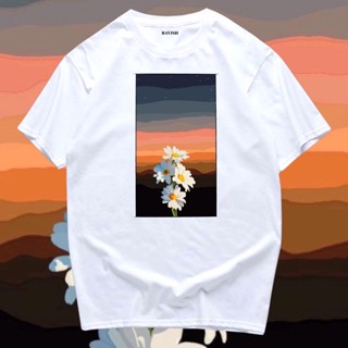 เสื้อยืดสกรีนลาย daisy sunsets พร้อมส่ง✨