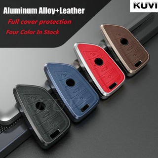 Aluminum Alloy Leather Car Key Case Cover for BMW X1 X3 X4 X5 F15 X6 F16 G30 7 Series G11 F48 F39 520 525 f30 118i 218i