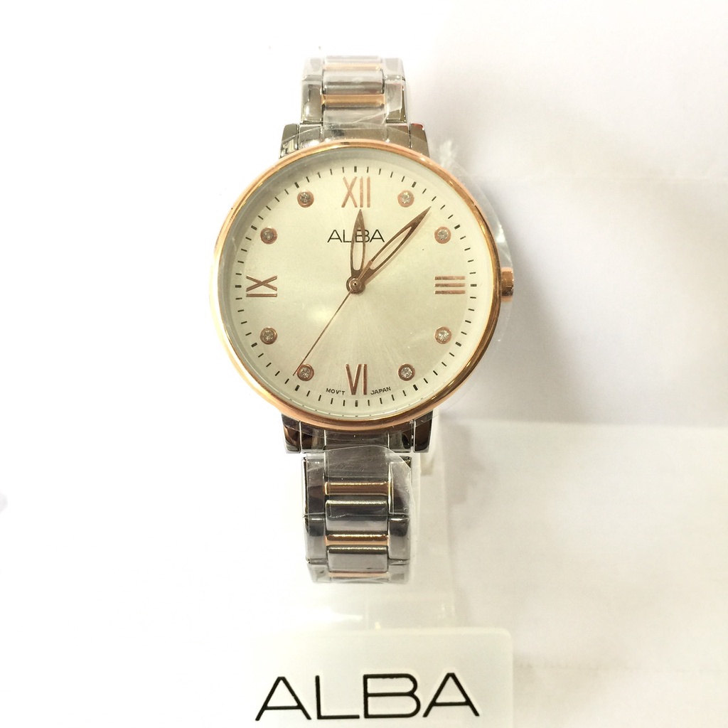 Alba นาฬิกาข้อมือผู้หญิง รุ่น AH8664X1 สองกษัตริย์ ประดับคริสตัลSwarovski