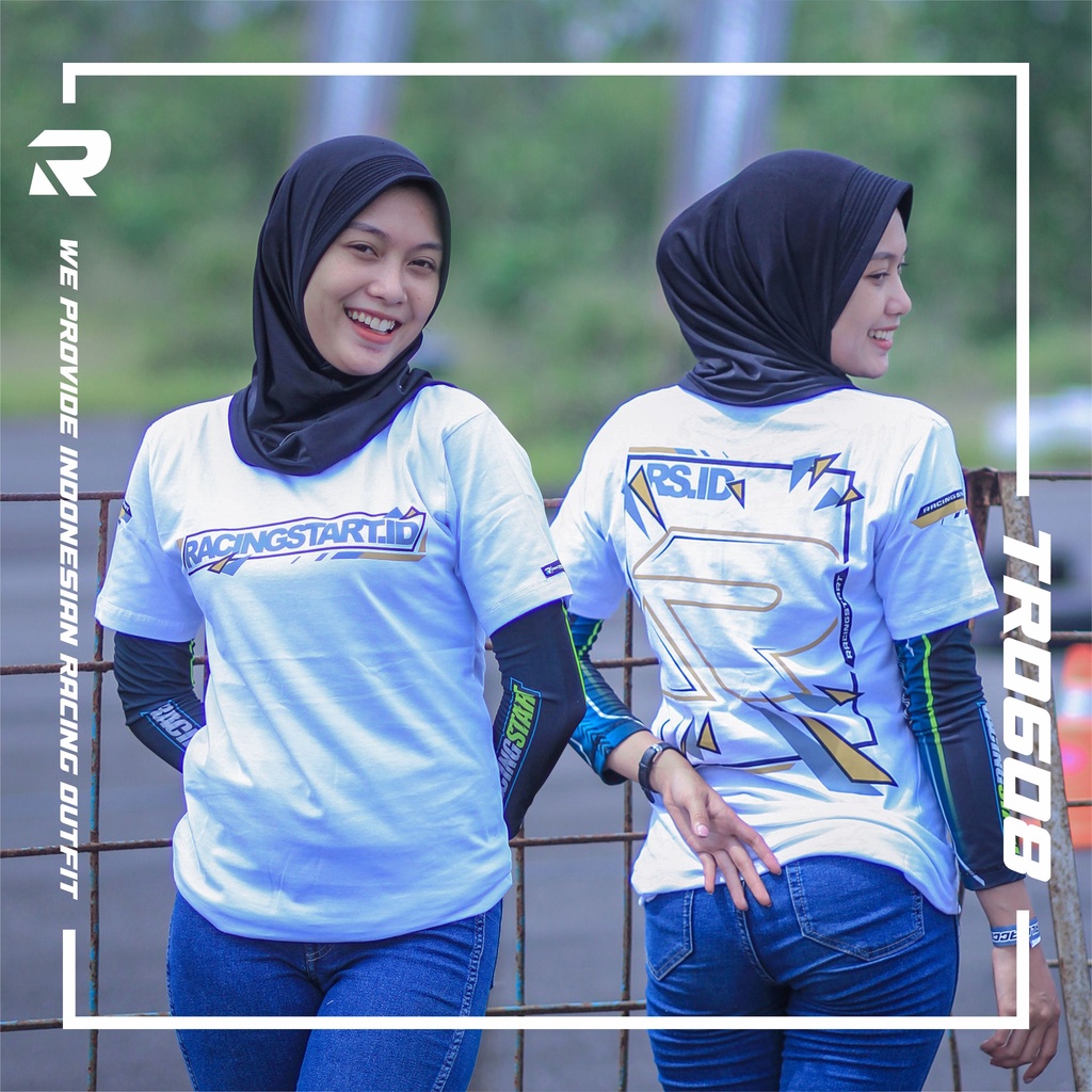 KATUN RACINGSTART เสื้อยืดแขนสั้นผู้ชายและผู้หญิงพร้อม TR 608 ผ้าฝ้ายสกรีนการพิมพ์