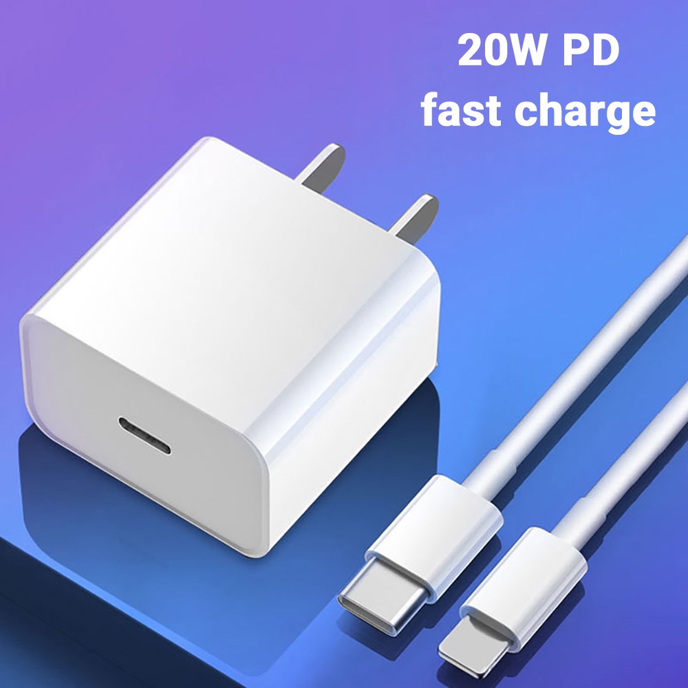 PD 20W 12W เครื่องชาร์จ USB C Type-C สายชาร์จเร็ว