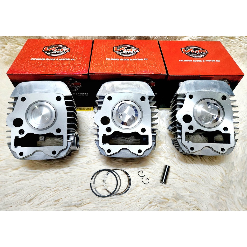 เสื้อสูบเวฟ125iบังลมหัวฉีด พร้อมลูกสูบ #เสื้อบังลม#เสื้อ125i ลูก52.4-54-55-56- 57มิลครบชุดพร้อมประกอบใส่ทดแทนของเดิมได้