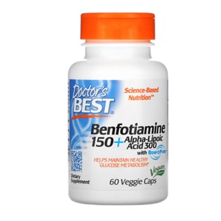 Doctors Best  Benfotiamine 150 mg + Alpha-Lipoic 300 60 Veggie Caps