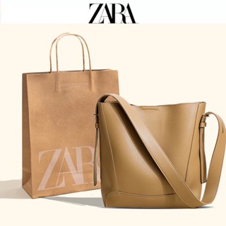 Zara กระเป๋าสะพายไหล่ ความจุขนาดใหญ่ สไตล์เกาหลี เหมาะกับฤดูใบไม้ร่วง สําหรับผู้หญิง 2022