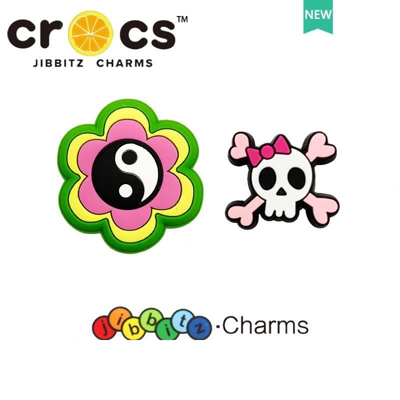 JIBBITZ cross charms ตัวติดรองเท้า บากัวชมพู ตัวติดรองเท้า cross
