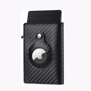 Gebwolf For Apple Airtag Wallet Men Carbon Fiber ID Credit Card Holder Rfid Slim Airtag Slide Wallet Cardholderl