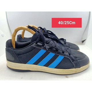 Adidas แท้ Size 40 ยาว 25 รองเท้ามือสอง ผ้าใบ แฟชั่น ทำงาน ลำลอง เดิน  เที่ยว วิ่ง ออกกำลังกาย เกรด A+(P2)