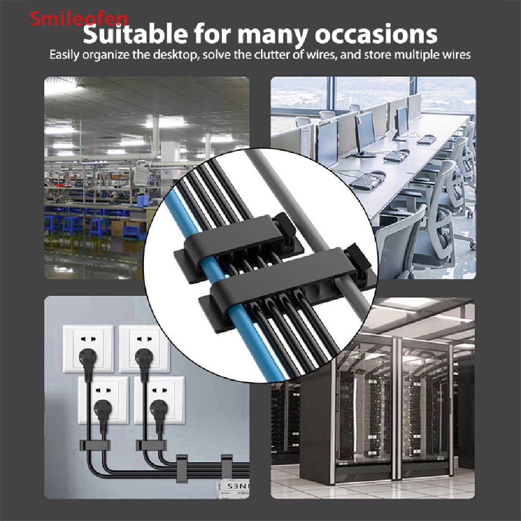 [Smileofen] ใหม่ อุปกรณ์คลิปหนีบ จัดเก็บสายเคเบิล สายหูฟัง USB สําหรับเมาส์ สายไฟ