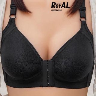 Royal Underwear ผู้หญิงสบายยกทรงอ่อนนุ่มด้านหน้า Bralette ขนาดพิเศษ36-44 B C ถ้วยกางเกงชั้นในระบายอากาศเสื้อกั๊ก BBB191