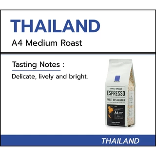 Bluekoff A4 เมล็ดกาแฟ ไทยอาราบิก้า คั่วกลาง (Medium Roast) 250 กรัม