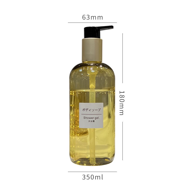 D7..ขวดปั๊มเจล # สีทอง # ขนาด 250/350/500 ml หรูหรา เนื้อหนา คุณภาพดี แข็งแรง