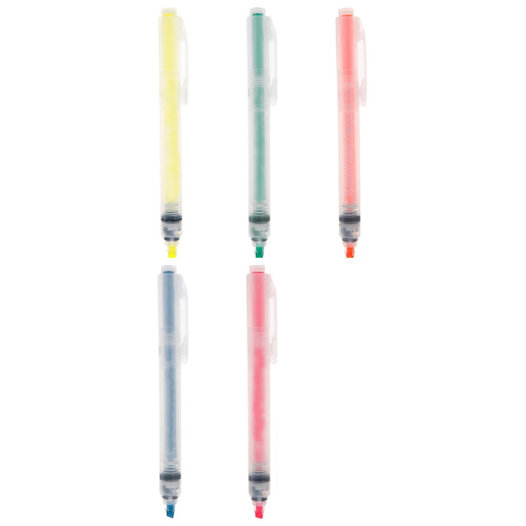 ปากกาเน้นข้อความแบบกด ปากกาไฮไลท์ highlighter pen MUJI