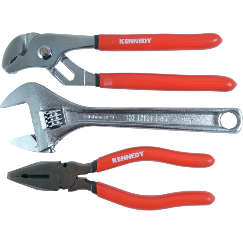 KENNEDY 200mm CV PLIER & WRENCH SET 3-PCE KEN5589810เค