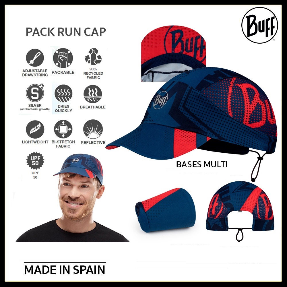 Buff Pro Team Pack Run Cap - Bases Multi, S/M (53-58ซม.)